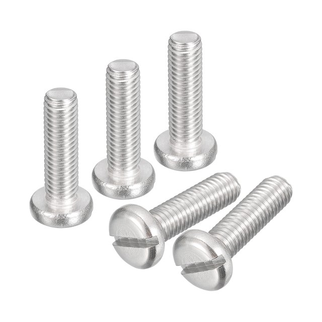 Tornillos de máquina Unique Bargains 20uds M5x18mm Ranurada Acero inoxidable 304