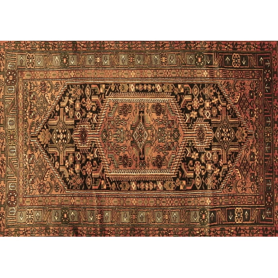 Ahgly Company Indoor Rectangle Persian Brown Traditional Area Rugs, 8' x 10'