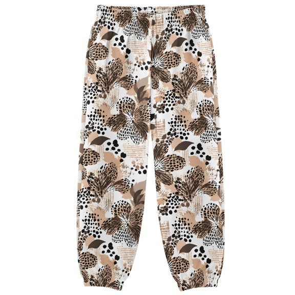 Vintage Floral Boys Pants Kids Casual Sweatpants Joggers Toddler Sports Pants 3-10 Years