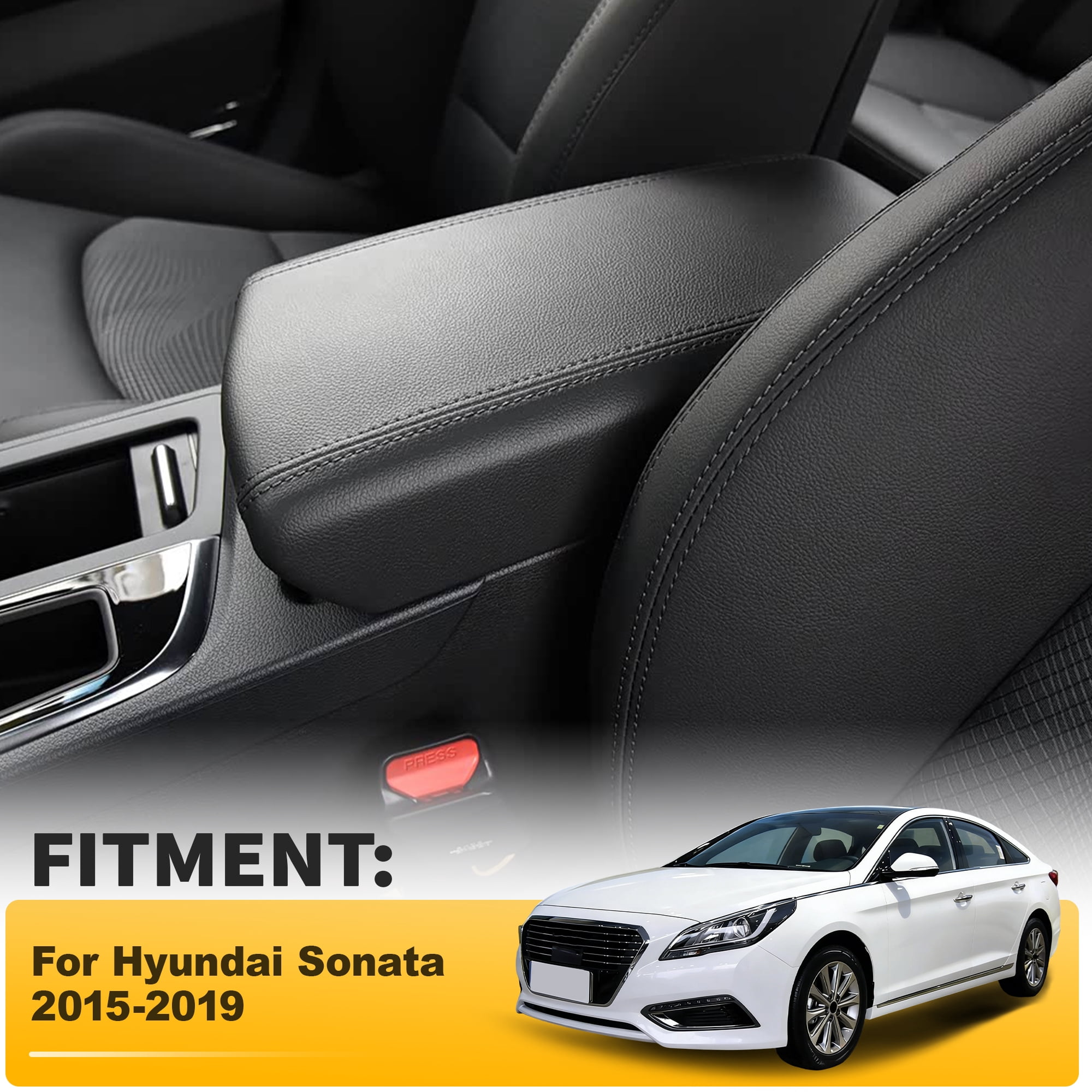Unique Bargains Premium Center Console Armrest Cover for Hyundai Sonata 2015-2019 Models