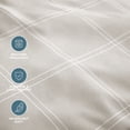thumbnail image 4 of Bare Home Luxury Duvet Cover and Sham Set - Premium 1800 Collection - Ultra-Soft - Queen, Modern Plaid - Stone/White, 3-Pieces, 4 of 8