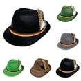 thumbnail image 3 of DuoJiaJ Unisex Oktoberfest Fedora, Nonwoven Fabric Hat for Stage Wear Gray One Size, 3 of 4