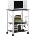 thumbnail image 1 of SOGES 3-Tier Kitchen Baker's Rack Utility Microwave Oven Stand Kitchen Cart Island Black, 1 of 8