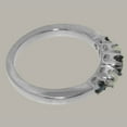 thumbnail image 4 of LBG British Made Solid 10k White Gold Natural Sapphire & Cultured Pearl Womens band Ring - 33 size options - Size 10.25, 4 of 6