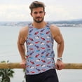 thumbnail image 6 of Lsque winter Dachshund Pattern Mens Tank Tops Muscle Athletic Quick Dry Sleeveless Workout Fitness T Shirts Beach Tank Top, Loose-fit Sleeveless Shirt for Men-X-Large, 6 of 7