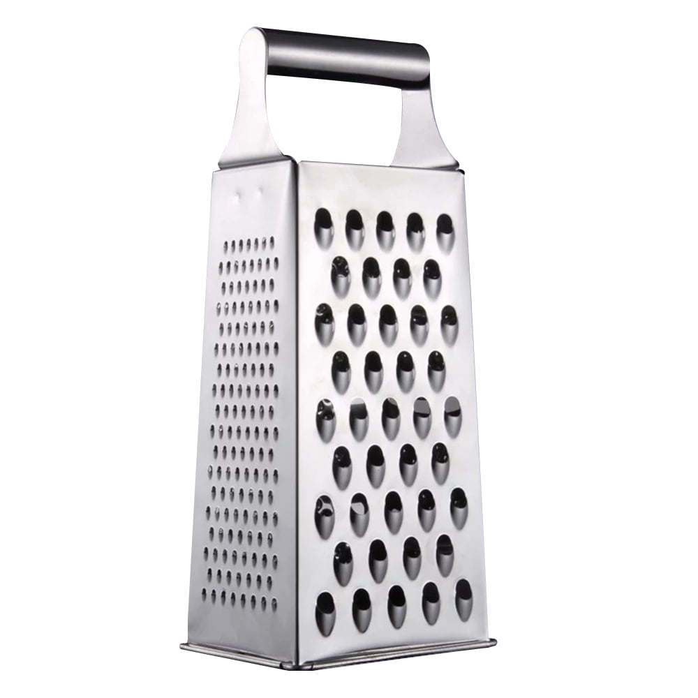 Easy to Grip Handle and Attached Convenient Storage Cup Super Sharp Stainless Steel Blades Premium Cheese Grater and Slicer with Storage Cup Set Variety Bundle Set of 4 Different Blades and Cups