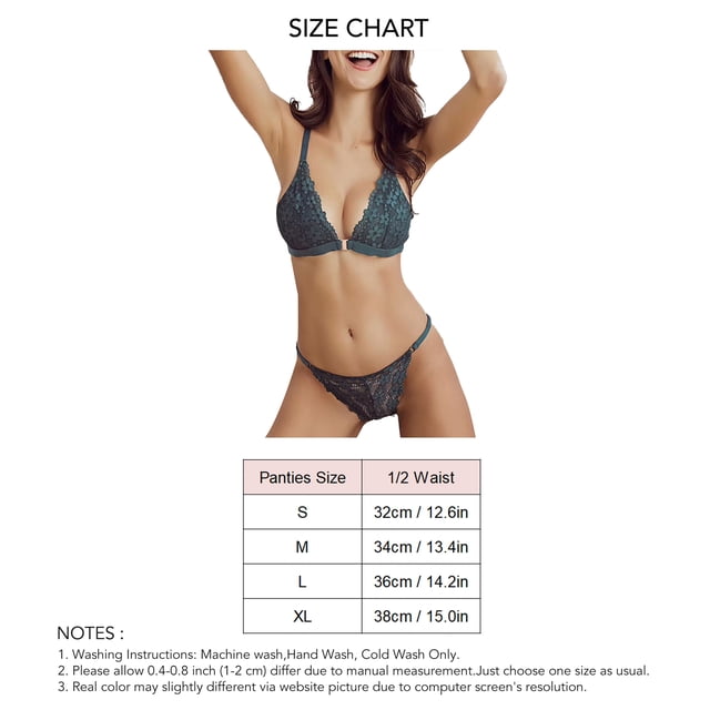 Sujetador de encaje de mujer Cintura baja Sujetador de dos piezas Conjunto de bragas Bralette Conjunto de lencería ANGGREK Otros