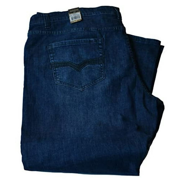 Flypaper Men’s Big & Tall Bootcut Blue Jeans Regular Fit Mens Work Pants Dark Wash