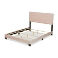 thumbnail image 4 of HomeStock Artisanal Attic Modern and Contemporary Glam Light Pink Velvet Fabric Upholstered Size Panel Bed, Modern Platform Bed for Bedrooms, Sturdy Construction Bed Frames for All Rooms, 4 of 5