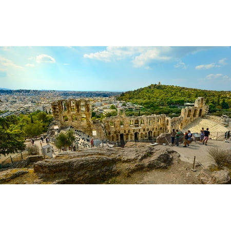 - Canvas Print Acropolis Temple Greece Athens View Greek Theater Stretched Canvas 10 x 14
