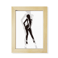 thumbnail image 1 of Mujeres calientes de la ropa interior de piernas largas Escritorio de madera Arte Pintura 6x8 pulgadas marco de foto foto, 1 of 4