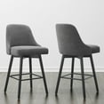 thumbnail image 2 of CHITA Upholstered Counter Height Swivel Barstool with Back Set of 2, 2 of 6