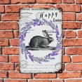 thumbnail image 4 of Letreros de metal vintage con diseño de conejo de Pascua y lavanda, decoración para el hogar, placa de pared de metal de 12 x 8 pulgadas, 4 of 7