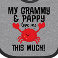 thumbnail image 4 of Inktastic Grammy and Pappy Love Me Boys or Girls Baby Bib, 4 of 4