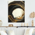 thumbnail image 2 of Designart Black And Gold Circle I Canvas Wall Art, 2 of 5