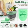thumbnail image 2 of AIRNEX 50 Count Compost Bags - 6 L / 1.6 Gal Compostable Bags Made of Cornstarch - Compost Bags Small Size for Countertop Bin - Leakproof and Tear Resistant Biodegradable Bags, 2 of 7
