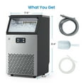 thumbnail image 3 of Homhougo 150lbs/24h Commercial Ice Maker Machine with 33Lbs Ice Storage Capacity, Freestanding/Under Counter Stainless Steel Built-In Ice Makers for Restaurant/Bar/Cafe/Shop/Home/Office, 3 of 14