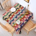 thumbnail image 2 of Pioneer Flower Floral Print Pattern Square Tablecloth,Waterproof Square Table Cover,Wipeable Spillproof Washable Table Cover for Home Kitchen Party Decor 42"X42"(107x107cm), 2 of 6