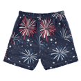 thumbnail image 7 of FORMRS Boys Swim Trunks Quick Dry Mesh Liner Boardshorts Sizes XS-XL, Red and Blue Fireworks Pattern, 7 of 7