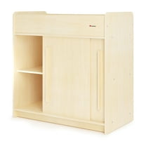 Foundations SafeGlide Changing Table, Built-In Storage, Gliding Doors, Natural