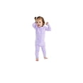 thumbnail image 3 of Sleep On It Infant Girls Long Sleeve Super Soft Snuggle Jersey Zip-Up Coverall Pajama with Matching Blankey Buddy - Butterfly Blossom - Purple, 18M, 3 of 3