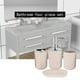 thumbnail image 4 of Juego de accesorios de baño de cuatro piezas caqui con dispensador de jabón, cepillo de dientes, vaso y jabonera, juego de plástico dental T-216-4, 4 of 6