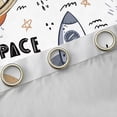 thumbnail image 4 of Homewish Cartoon Rocket Black Out Curtains for Preppy Children Boys,Outer Space Curtains Pack of 2 (42x63 Each),Universe Galaxy Planet Bedroom Curtains,Ultra Soft Home Decor, 4 of 6
