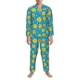 thumbnail image 3 of Lsque Bee Sunflower Pattern Long Sleeve Pajama Set for Men - Soft 2-Piece Sleepwear and Loungewear Set with Pockets, Comfy Nightwear-XX-Large, 3 of 7