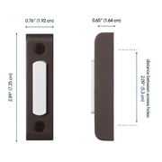Heath Zenith Heath Zenith Oil-Rubbed Bronze Metal Wired Lighted Push Doorbell Button