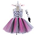 thumbnail image 1 of Bebé niñas Halloween Zoo Animal Cosplay disfraz alce Tigre vaca leopardo tutú vestido niños cumpleaños fiesta graduación Navidad Show Vestido5-6T Gao Jinjia LED, 1 of 2