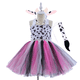 thumbnail image 1 of Bebé niñas Halloween Zoo Animal Cosplay disfraz alce Tigre vaca leopardo tutú vestido niños cumpleaños fiesta graduación Navidad Show Vestido9-10T Gao Jinjia LED, 1 of 2