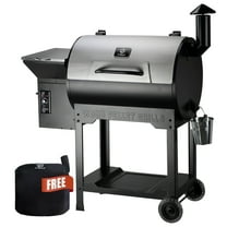 Z GRILLS Classic ZPG-7002B3E with 697 sq.in. , 8-in-1 BBQ Pellet Grill & Smoker Auto Temperature Control with Cover for Outdoor Cooking, Sliver