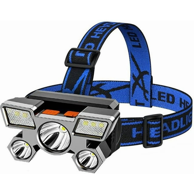 Rechargeable Headlamp, 7 LED Flashlight Lantern USB Rechargeable Headlamp Super Bright 4 Working Modes Headlamp Waterproof Outdoor Emergency Flashlight