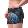 thumbnail image 2 of Pofeuu Rainbow Astronaut Space Landscape Print Men’s Boxer Briefs, Moisture-Wicking Underwear, Regular,Trunk-Medium, 2 of 5