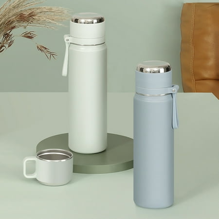 

Yesbay 450/550ML Stainless Steel Cup Food Grade Large Capacity Easy to Carry Lightweight Heat Preservation Keep Warm 4 Colors Leakproof Vacuum Flask for Home