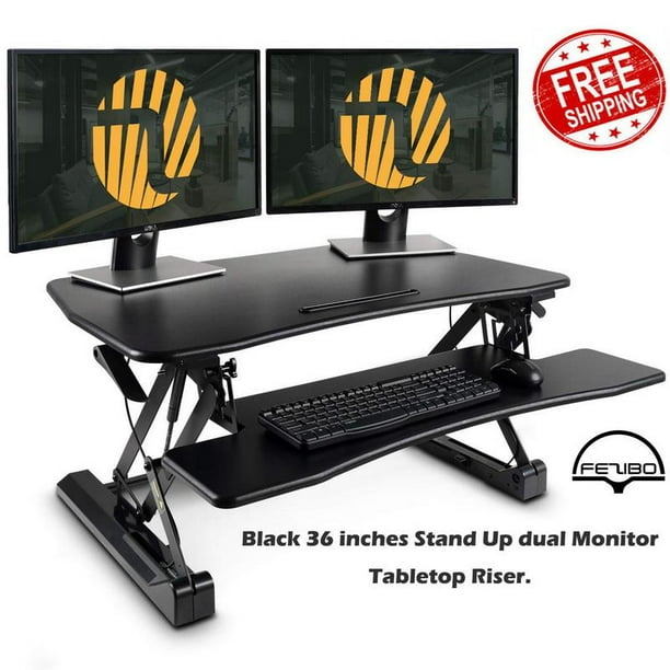 FEZIBO Standing Desk with Height Adjustable Stand Up Black Desk