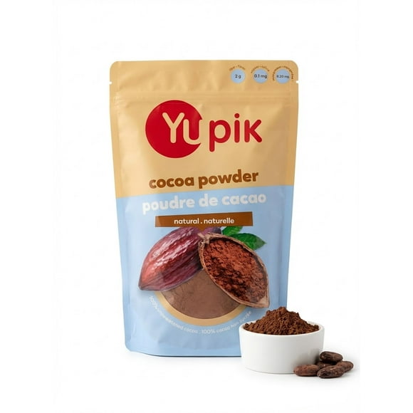Yupik Poudre de Cacao Naturelle – 700 g / Cacao de Cuisson de Qualité Supérieure / Riche Saveur Chocolat / 100 % Pur