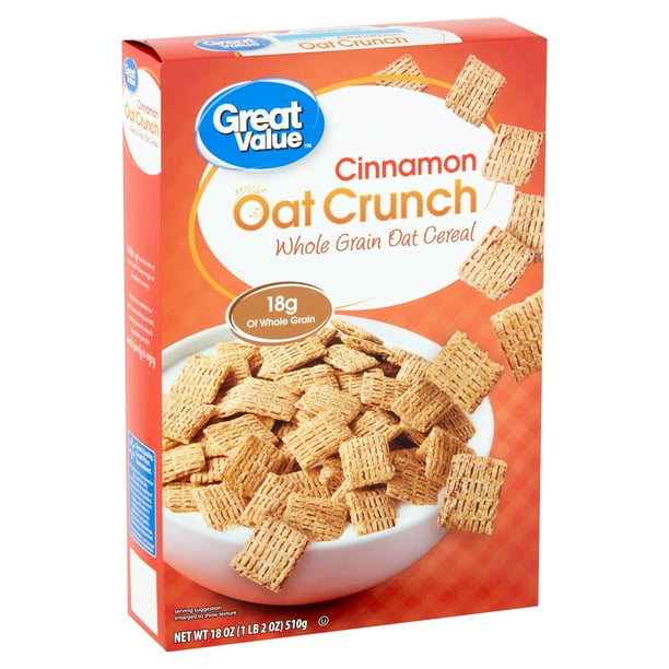 Great Value Cinnamon Oat Crunch Whole Grain Oat Cereal, 18 oz Walmart