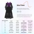 thumbnail image 7 of Hansber Kids Girls Medieval Princess Renaissance Faire Dress Cold Shoulder Long Sleeve Gothic Witch Dresses Burgundy 8, 7 of 7