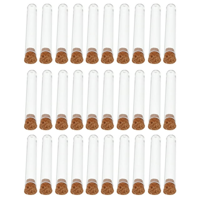 Weiweiguan 30pcs Plastic Test Tube Labs Spice Storage Tubes Science Liquid Container