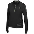thumbnail image 2 of Women's Colosseum Black Notre Dame Fighting Irish OHT Military Appreciation Depth Raglan Quarter-Snap Jacket, 2 of 4