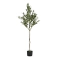 thumbnail image 3 of Indoor Plants, 66" Artificial Olive Tree with Pot, Green Artificial Flowers,Polyethylene,Silk Outdoor Plants, Household Supplies & Décor, Flowers & Plants 66" Artificial Olive Tree with Pot, 3 of 6