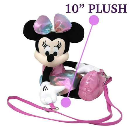 Disney Minnie Mouse Plush Hugger Crossbody with PU strap, girls