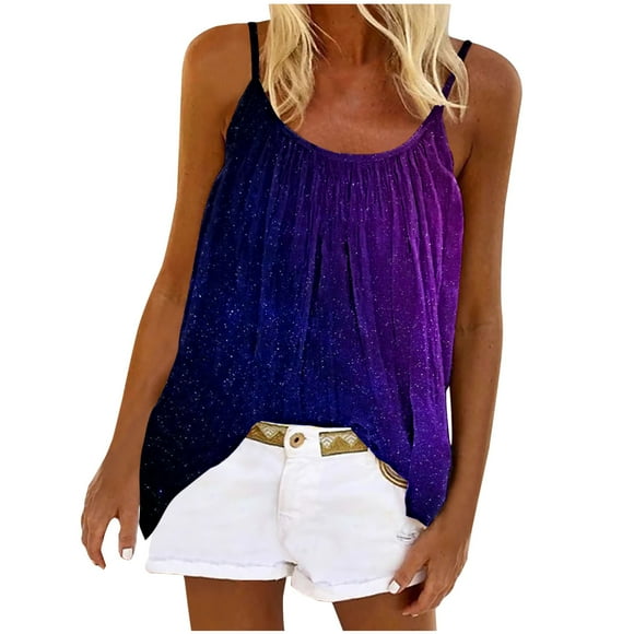 Birdeem Fashion Womens Summer Round-Neck Sleeveless Print Casual Camistop Blouse
