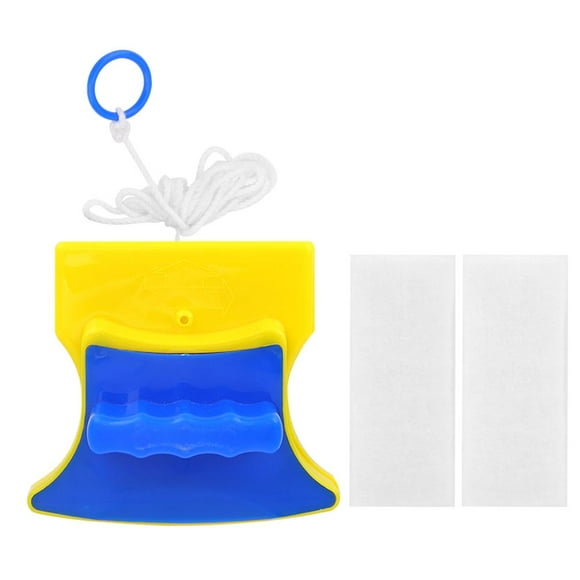 Qiilu Home Window Cleaner, Glass Window Cleaner,Square Double Sided Magnetic Window Cleaner Window Brushes Glass Wiper Cleaning Tool