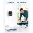 thumbnail image 4 of LENCENT Adaptador de Viaje Universal, Cargador Internacional PD20W con 2 Puertos USB y Carga Rápida, 4 of 8