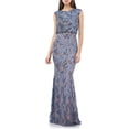thumbnail image 1 of JS Collection Vestido de blusa de encaje para mujer, azul, 10, 1 of 1