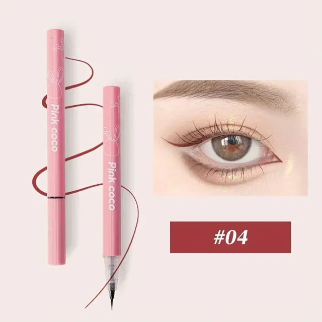 Heallor-delineador de ojos líquido, ultrafino, sedoso, mate, resistente al agua, sin manchas, duradero, delineador de ojos de gusano de seda, maquillaje de ojos negro