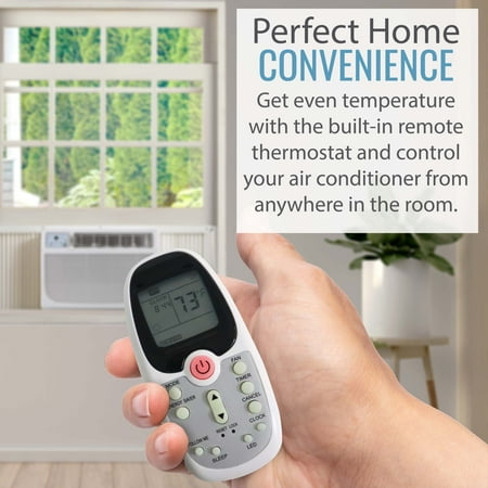Keystone - Energy Star 15,100 BTU 115V Window/Wall Air Conditioner with Follow Me LCD Remote Control - White