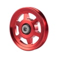 thumbnail image 2 of Universal Bearing Pulley Wheel Wear Resistant Round Pulley Wheel Replace 105mm for Cable Machine Gym Part Garage Door Pulley System Red, 2 of 8